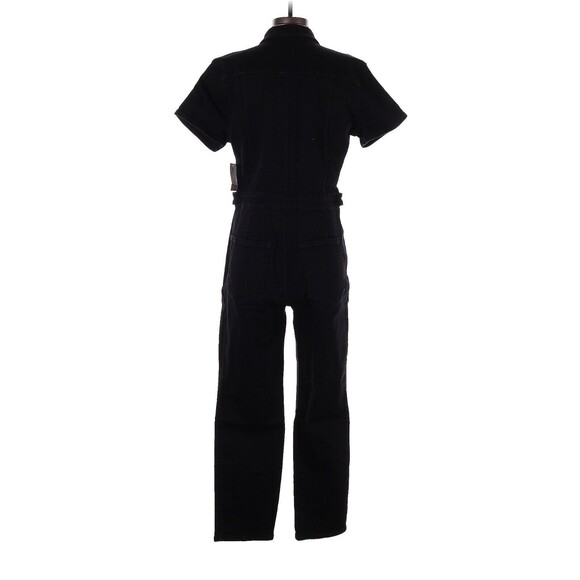 GOOD AMERICAN Solid Black Long Denim Jumpsuit - 4 (Extra Large) - Picture 2 of 2
